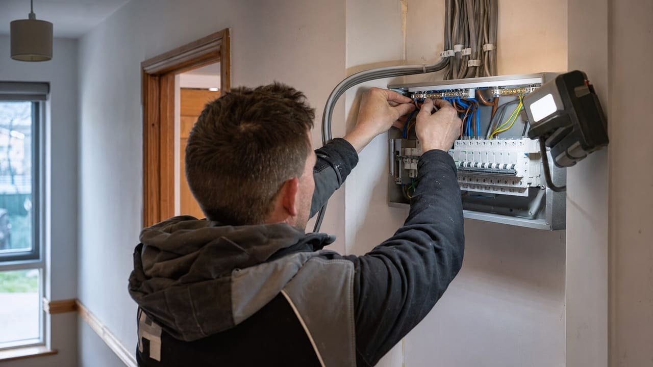 Demo electrical website for a Co. Armagh contractor, shown in a browser